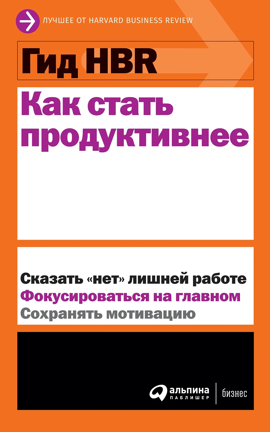 Гид HBR Как стать продуктивнее обложка. Гид HBR Как стать продуктивнее обложка.